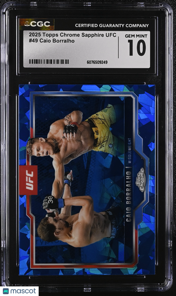 2025 Topps Chrome Sapphire UFC Caio Borralho #49 CGC 10