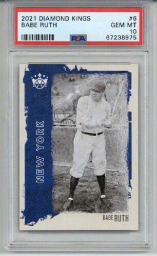 2021 PANINI DIAMOND KINGS #6 BABE RUTH YANKEES LE 12/25 PSA 10 SP LOW POP