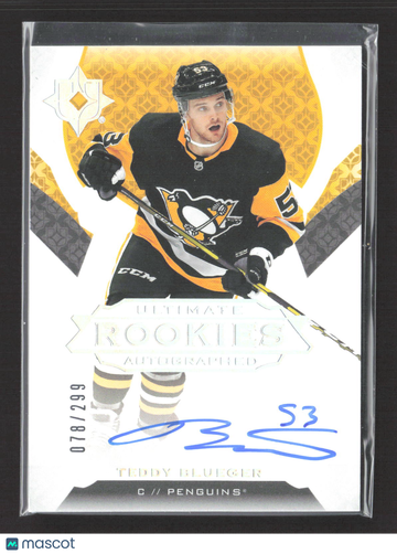 2020 Upper Deck Ultimate Collection Ultimate Rookies Autographed Teddy Blueger #113 Auto