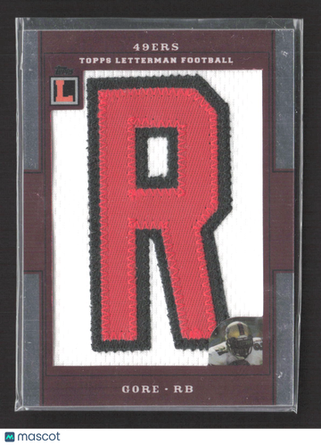 2008 Topps Letterman Football Frank Gore #LP-FG /9 Letterman Patch