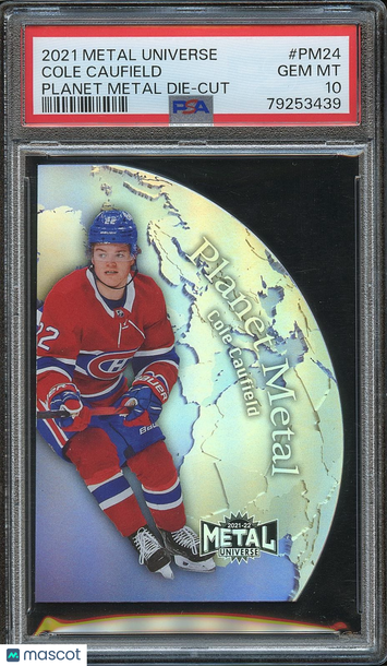 2021-22 Skybox Metal Universe Cole Caufield #PM-24 [Base] Rookie Insert PSA 10
