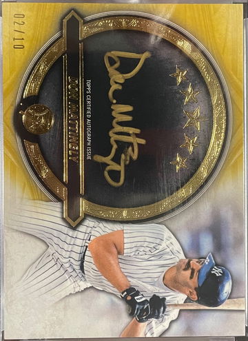 2021 Topps Five Star Don Mattingly Gold Auto /10