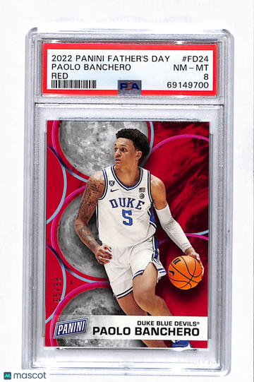 2022 Panini Father's Day Paolo Banchero #FD24 Red PSA 8