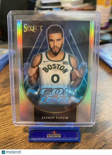 2023-24 Panini Select Jayson Tatum #15 Neon Icon Silver Prizms