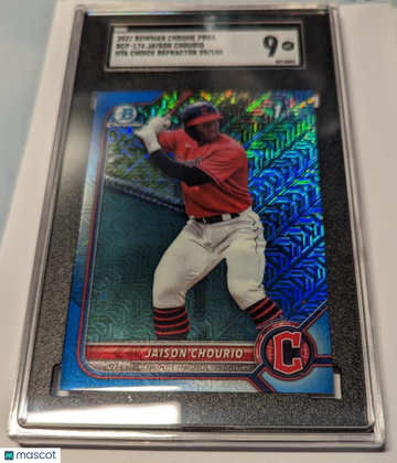 2022 Bowman Chrome Jaison Chourio #BCP-174 Mega Box Mojo Refractor Rookie MINT Cleveland Guardians