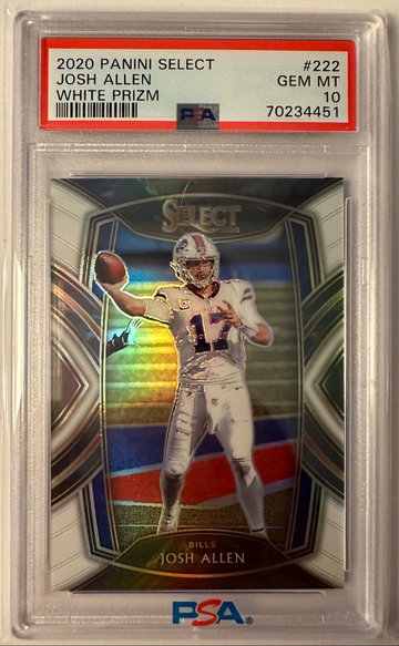 2020 Select White Prizm Josh Allen /35 Buffalo Bills