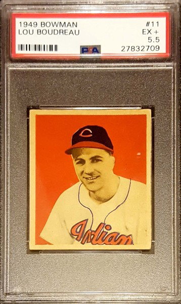 1949 Bowman Lou Boudreau PSA 5.5