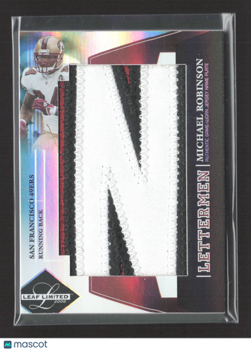2006 Leaf Limited Lettermen Michael Robinson #L42 Authentic Game-Worn Jersey Name Plate