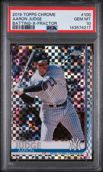 2019 Topps Chrome Xfractor Aaron Judge #100 PSA 10