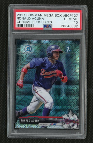 Ronald Acuna 2017 Bowman Mega Box Chrome Prospects PSA 10