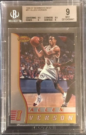 1996-97 Bowman's Best - ALLEN IVERSON - BGS 9
