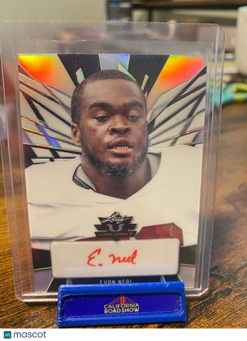 2022 Leaf Valiant Evan Neal #PA-EN1 Silver Rookie Leaf