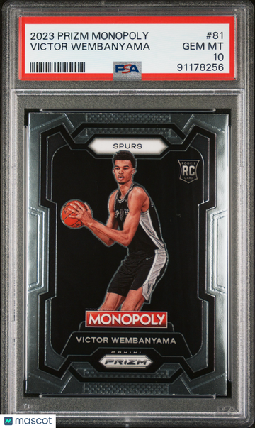2023 Panini Prizm Monopoly Victor Wembanyama #81 PSA 10