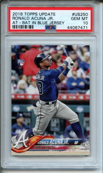 2018 Topps Update Ronald Acuna Jr #US250 PSA Gem Mint 10