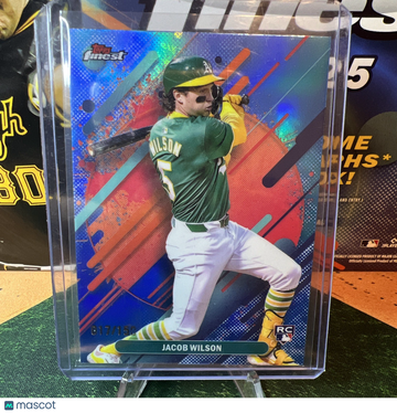 2025 Topps Finest Jacob Wilson #295 Sky Blue Refractor Rookie