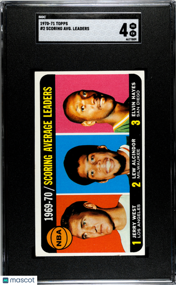 1970 Topps Scoring Avg. Leaders #2 SGC 4