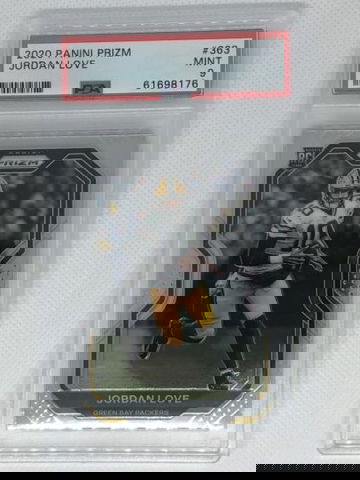 2020 Prizm Jordan Love RC #363 PSA 9 Mint Packers Rookie Card