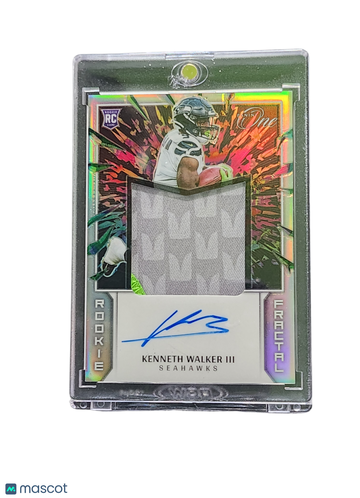 2023 Panini One Football Kenneth Walker III #389 Fractal /50 RC Authentic Memorabilia