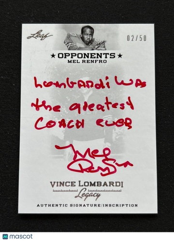 2011 Leaf Mel Renfro Red Ink