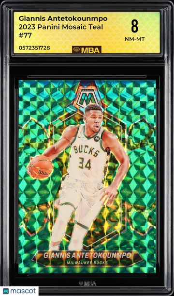 2023 Panini Mosaic Giannis Antetokounmpo #77 Teal MBA 8