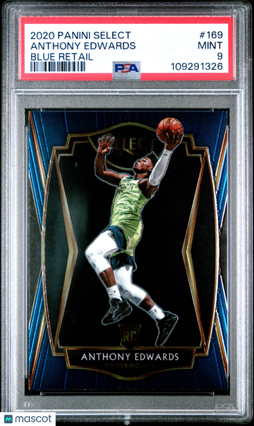 2020 Panini Select Anthony Edwards #169 Blue Retail PSA 9
