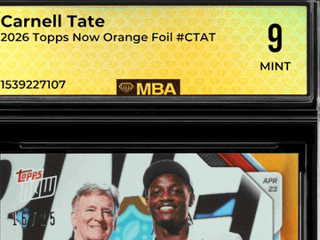 2026 Topps Now Carnell Tate #CTAT Orange Foil MBA 9