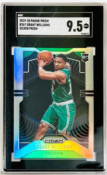 Grant Williams 2019-20 Panini Prizm Silver Refractor Rookie Card RC #267 SGC 9.5 MINT+ Boston Celtics