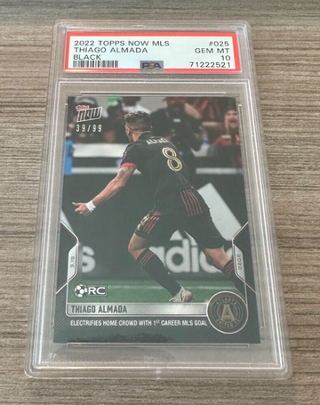 2022 Topps Now MLS #25 Thiago Almada Black /99 PSA 10 GEM MINT