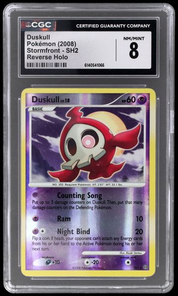 2008 Pokemon Stormfront Duskull Reverse Holo CGC 8