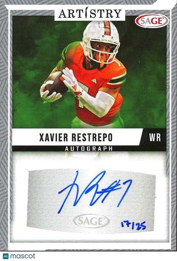 2025 SAGE Hit Xavier Restrepo Rookie