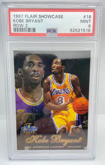 1997 Flair Showcase Kobe Bryant Row 2 #18 Mint PSA 9