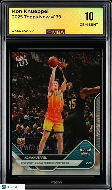 2025 Topps Now Kon Knueppel #179 MBA 10