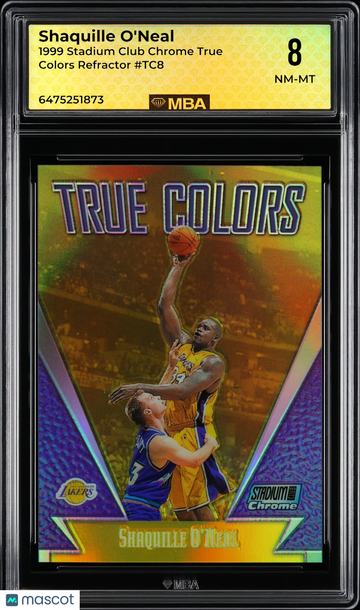 1999 Stadium Club Chrome True Colors Shaquille O'Neal #TC8 Refractor MBA 8