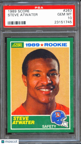 1989 Score Steve Atwater #263 PSA 10