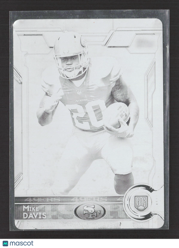 2015 Topps Football Mike Davis #450 Black Printing Plate RC