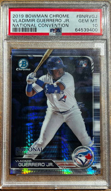 2019 Vladimir Guerrero Jr Bowman Chrome Rookie Nation Convention Prism PSA 10