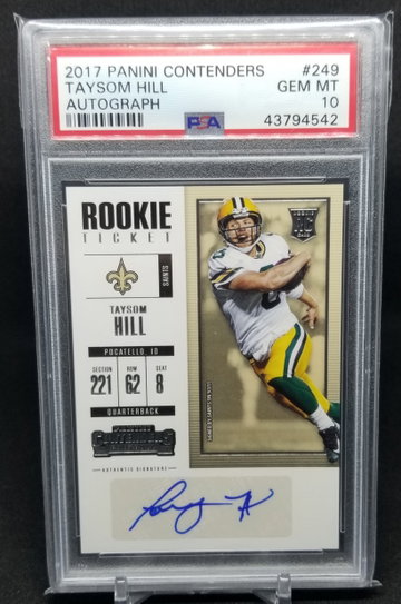 Taysom Hill 2017 Contenders rookie auto psa 10
