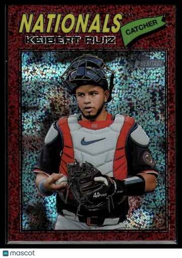 2026 Topps Heritage Keibert Ruiz #201 Chrome Burgundy Sparkle Refractors