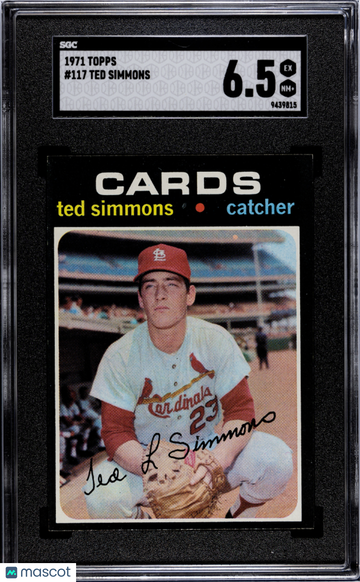 1971 Topps Ted Simmons #117 SGC 6.5