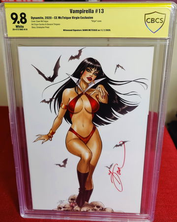 Vampirella #13 - CBCS 9.8 - CE McTeigue Exclusive - Witnessed Signature by Dawn McTeigue