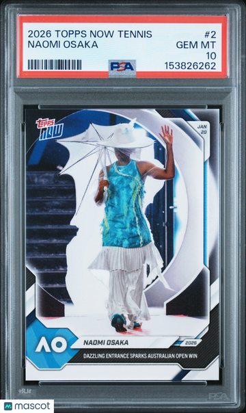 2026 Topps Now Tennis Naomi Osaka #2 PSA 10
