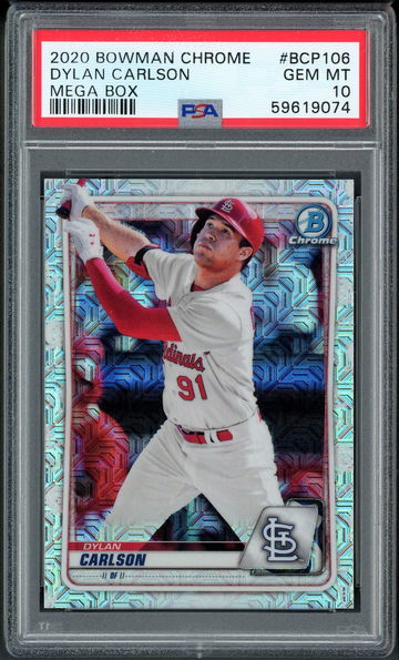 2020 Bowman Chrome Dylan Carlson Mega Box PSA 10 Gem Mint