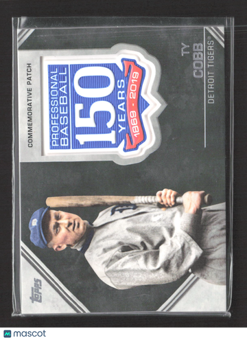 2019 Topps Series One 150th Anniversary Commemorative Patch Ty Cobb #AMP-TC Commemorative Patch