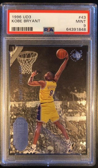 1996 Upper Deck UD3 Kobe Bryant #43 Basketball Card PSA 9 Mint