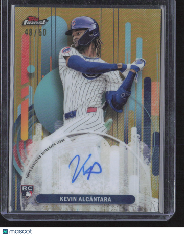 2025 Topps Finest Kevin Alcántara #FA-KA Gold Refractor /50 RC