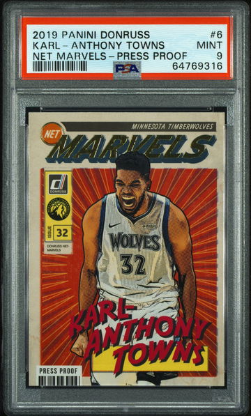 2019 Panini Donruss Net Marvels 6 Karl-Anthony Towns Press Proof