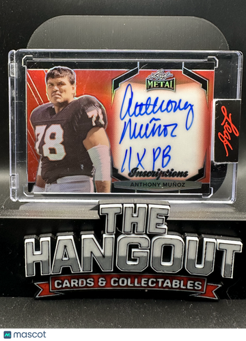 2024 Leaf Metal Inscriptions Anthony Muñoz #MI-AM1 Red /100 Inscriptions