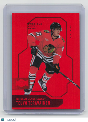 025/100 2024-25 SkyBox Metal Universe Precious Metal Gems Teuvo Teravainen #40 Red PMG