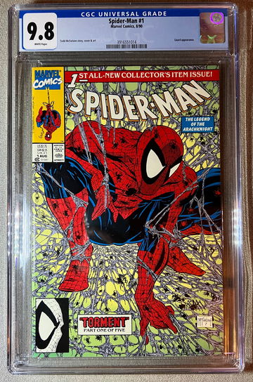 Spiderman #1 mcfarlane cgc 9.8 WHITE PAGES 1990