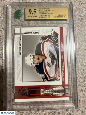 2003-04 Pacific Quest for the Cup Brent Burns Rookie MNT 9.5